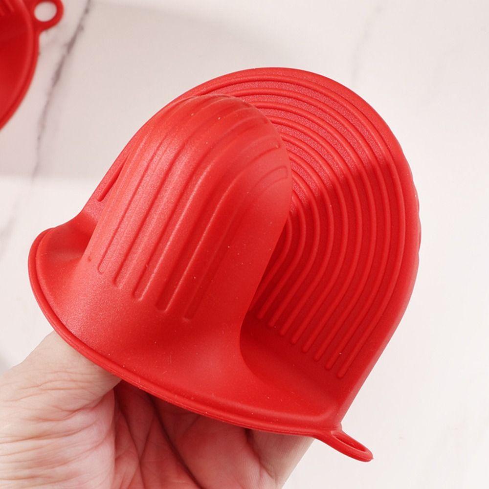 Anti-scald Silicone Oven Mitts Non Slip Microwave Hand Clips Soft Baking Gloves Cooking