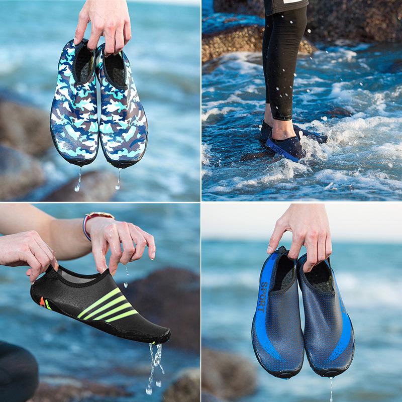 

Barefoot Water Aqua Shoes Men Women Beach Shoes Seaside Surf Quick -Drying Non -Slip Light Athletic Footwear Stripe Sneakers