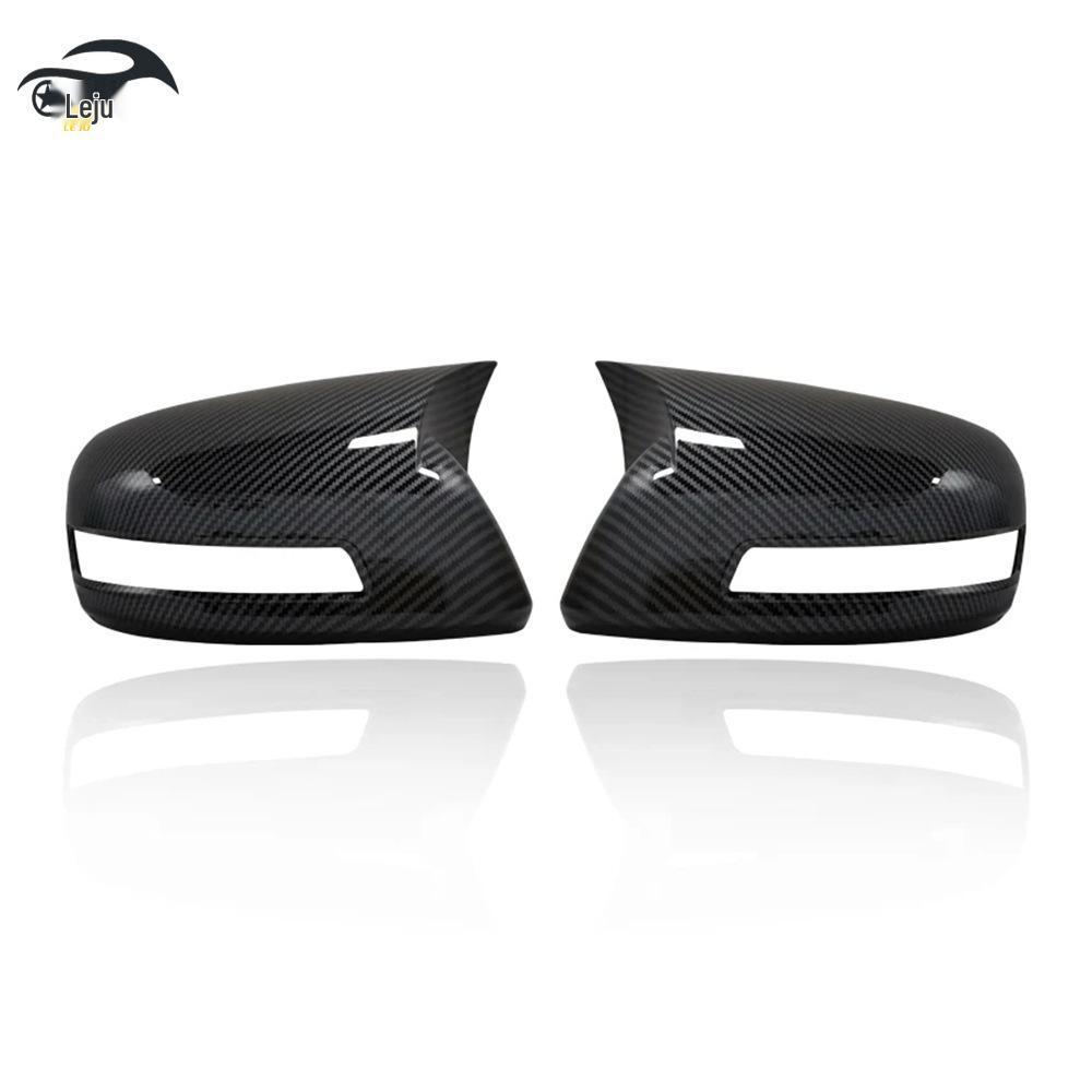 Horn-Shaped Glossy Black Rearview Mirror Covers for 2012-2015 Honda Civic 9th Gen - Adhesive Mod