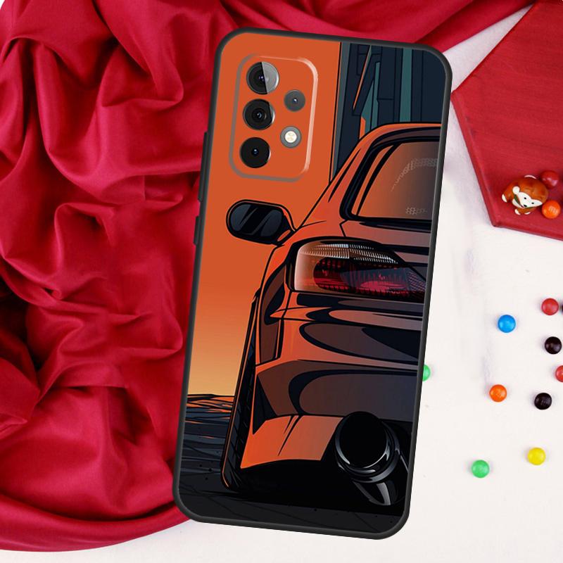 JDM Drift Car S13 S14 S15 Case For Samsung Galaxy A54 A34 A14 A53 A52 A51 A71 A13 A23 A33 A73 A12 A22 A32 Cover Funda
