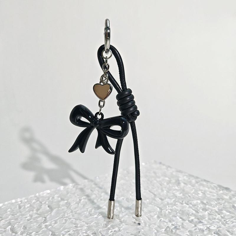 Creative Bow, Heart-Shaped Woven Rope, Bag Decoration Pendant, Keychain Accessory
