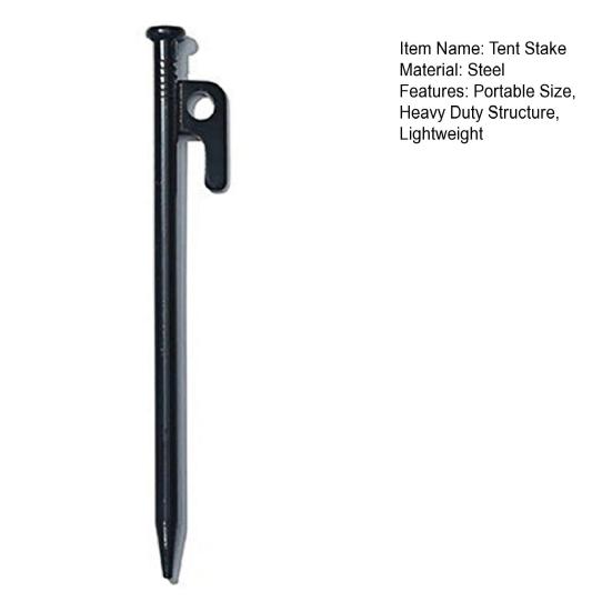 1/4/6Pcs 20/25/30/40CM Steel Tent Stake Heavy Duty Outdoor Hiking Camping Tent Tarp Canopy Windproof Ground Spike Nail Metal Tent Peg