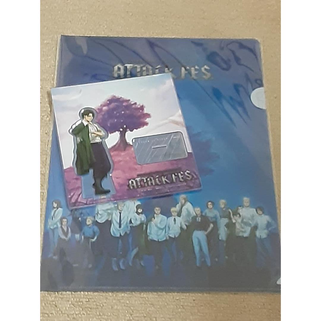 Used Attack on Titan Levi Acrylic Stand Clear File