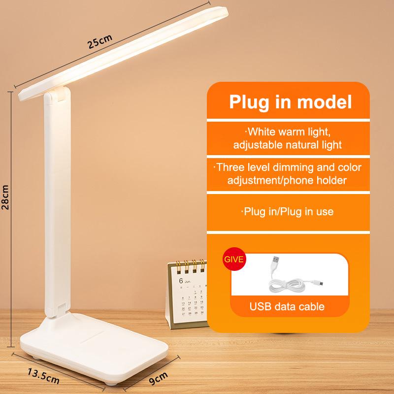 

Спальня прикроватная тумбочка кабинет студент чтение USB плагин ночник складной настольная лампа защита глаз сенсорный диммируемый светодиодный настольная лампа