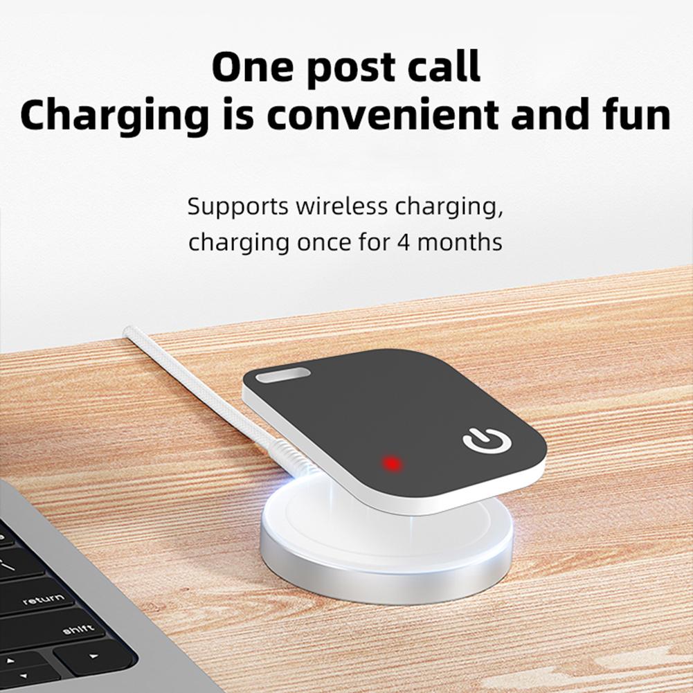 Wireless Charging Smart Tag Wallet Tracker IPX68 Waterproof Works for Apple Find My Ultra Thin Tracker Keys Suitcase Bag Locator