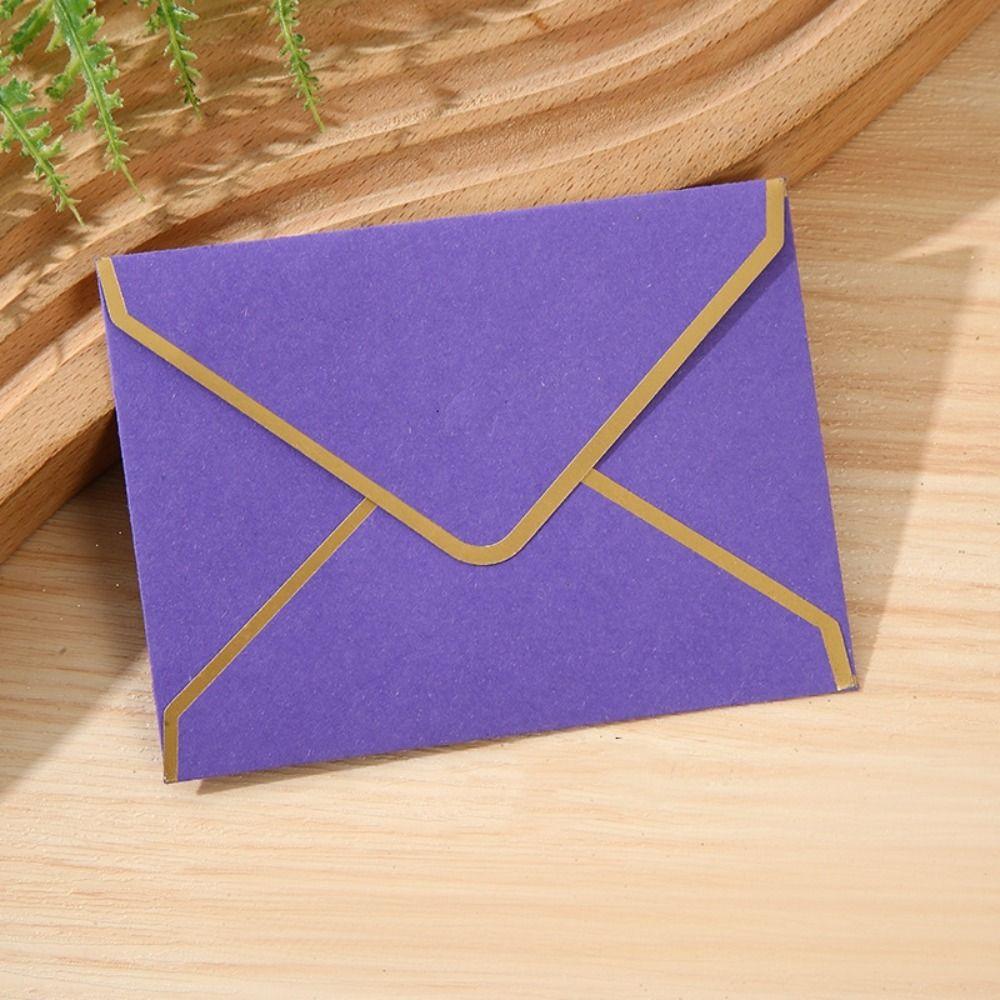 10 Stück Vintage Goldprägung Umschläge Einladungskarte Segen Dank Umschläge Papier Postkarte