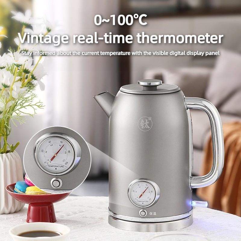 2L1500W Large Capacity Pure Titanium Water Kettle Insulated Electric Kettle Office Home Hot Water Boiler