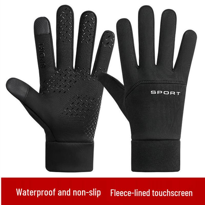 Unisex Thermal Driving and Cycling Gloves - Waterproof, Non-slip, Touchscreen-Compatible for Autumn/Winter