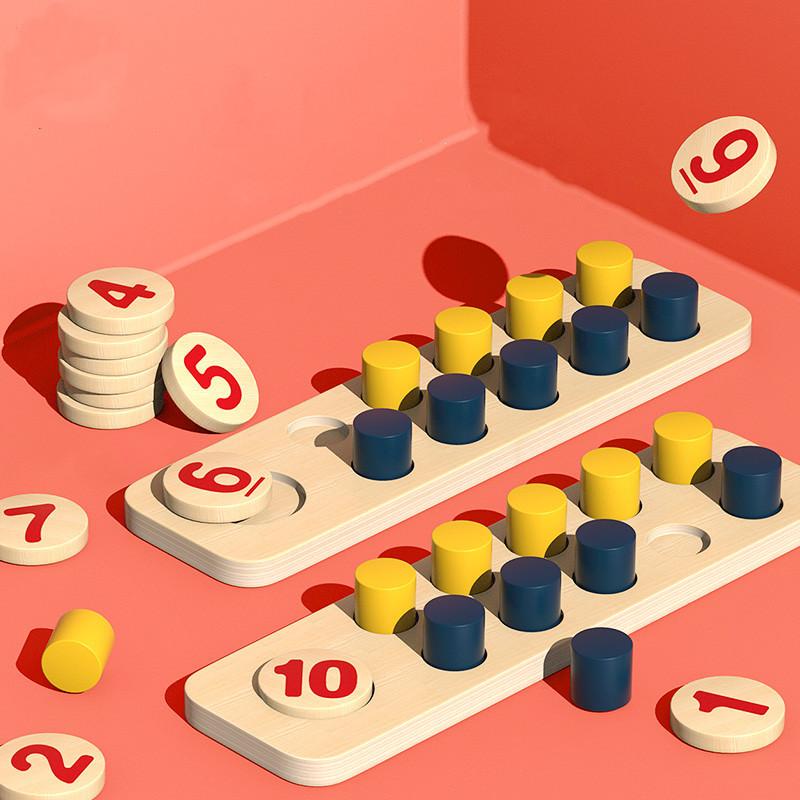 Children'S Mathematics, Arithmetic, Wooden Number Decomposition, Arithmetic, Montessori Games, Early Childhood Education Toys