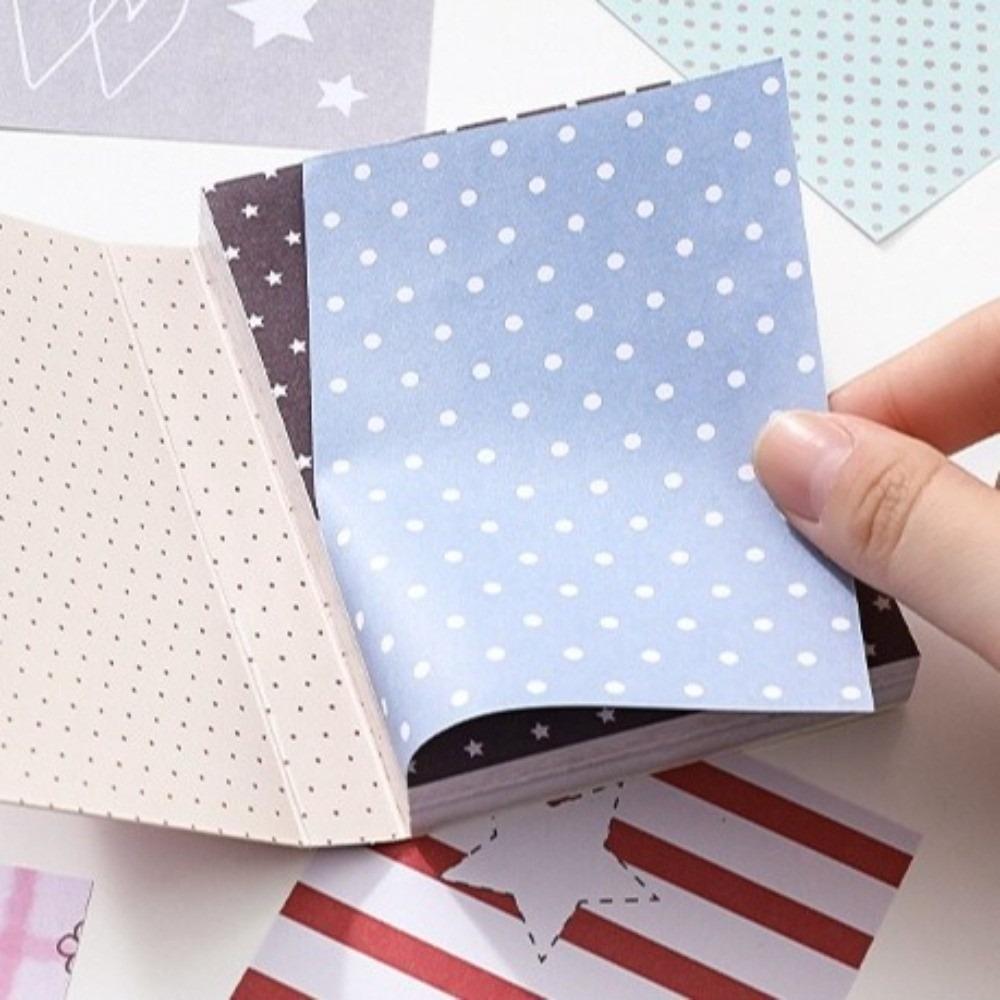 Kein Wiederholungs-Scrapbooking-Papier-Set Polka Dot DIY-Materialpapier Niedliche Memo-Notiz-Aufkleber Planer