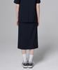 Aussel Summer Wool Midi Skirt Navy