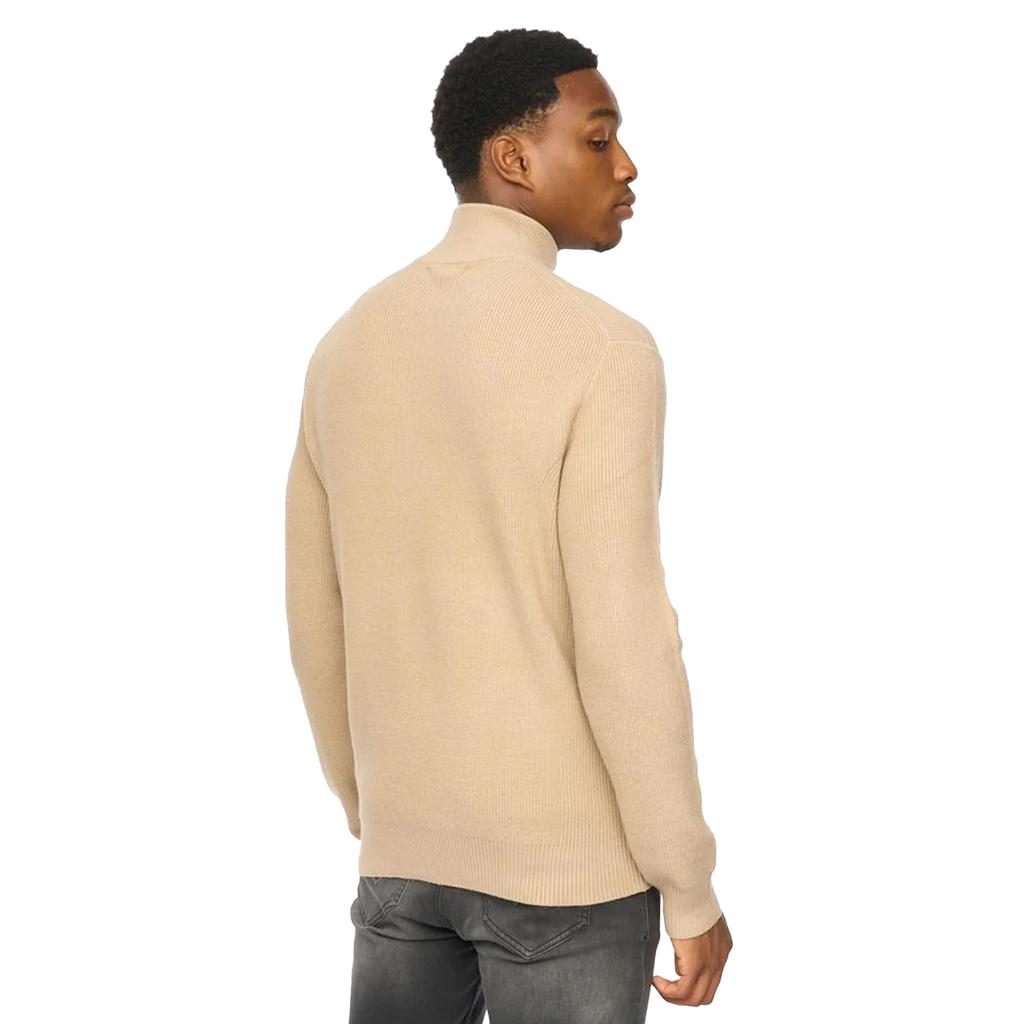 Duck and Cover Mens Potenza Knitted Quarter Zip Jumper