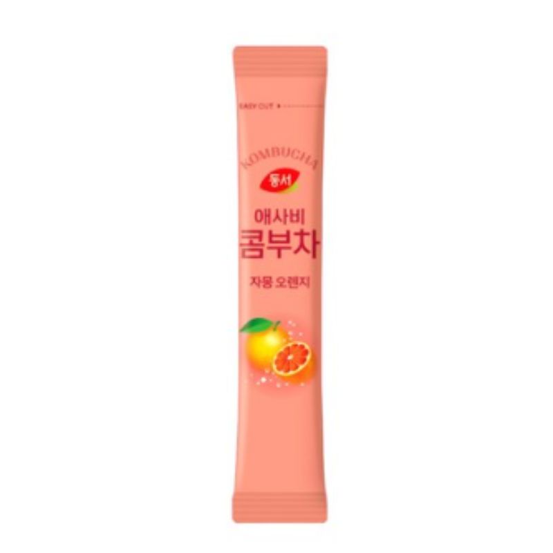 Kombucha Tea Powder Stick Grapefruit Orange Flavor 5g x 30 Sachets Korean Style Citrus Fruit Tea
