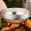 Large Size Pure Titanium Double-Wall Salad Bowl,23 Cm Home Breakfast Bowl Cheese Food Tableware,Snack Bowl Table Kitchenware