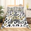 Leopard Print Duvet Cover Set Queen Cheetah Bedding Sets Geometric Comforter Cover African Safari Animal Quilt Cover Room Decor