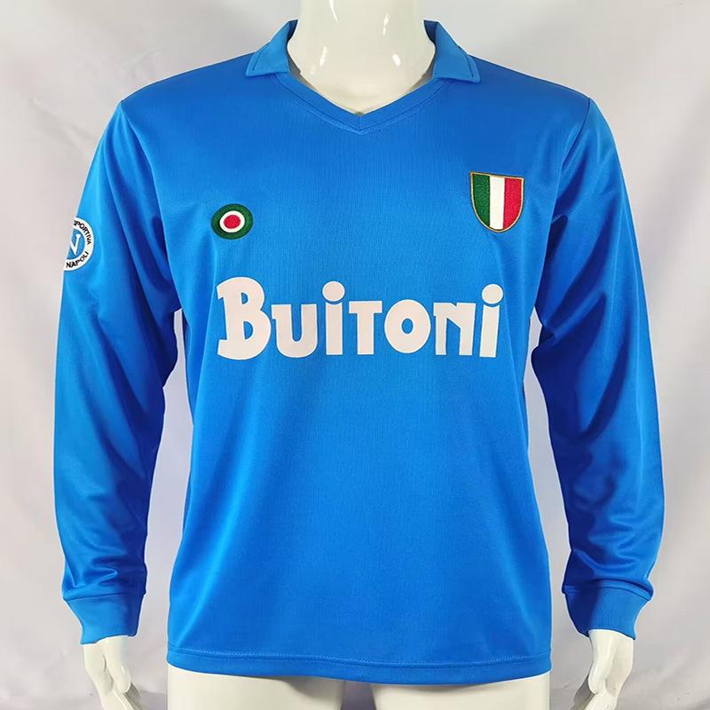Tricou Napoli 1988-89 versiune retro Nr. 10 Maradona 90-91 tricou clasic de fotbal cu mânecă scurtă