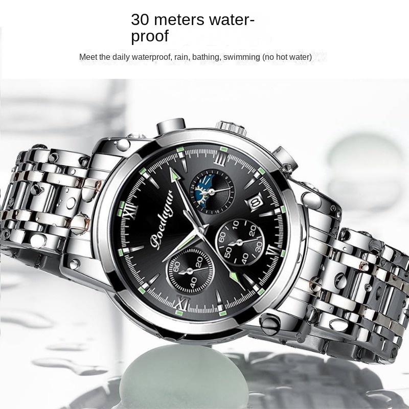 Top Brand New Waterproof Luminous Multifunctional Men's Watch Men's Student Korean Style Fashion Quartz Watch