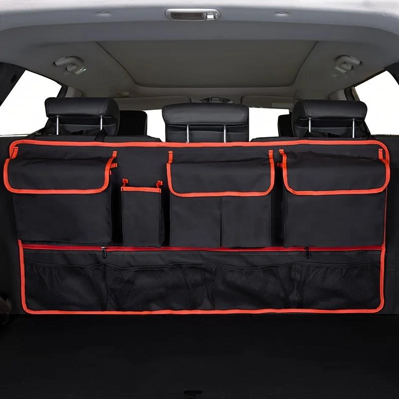 Back Seat Car Trunk Hanging Storage Bag Organizer With Pockets Oxford Waterproof Multi-pocket Car Trunk Storage Bag Organizer