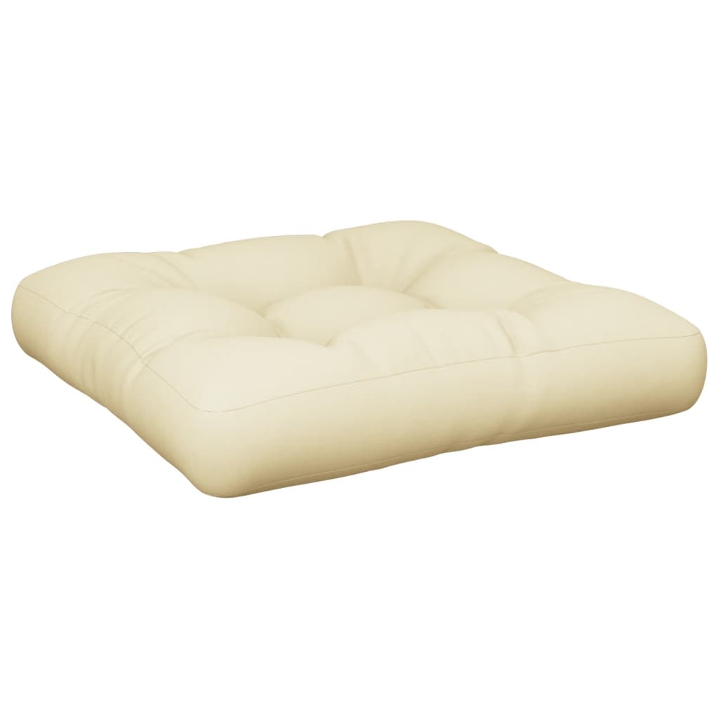 vidaXL Palettenkissen Creme 60x60x12 cm Stoff