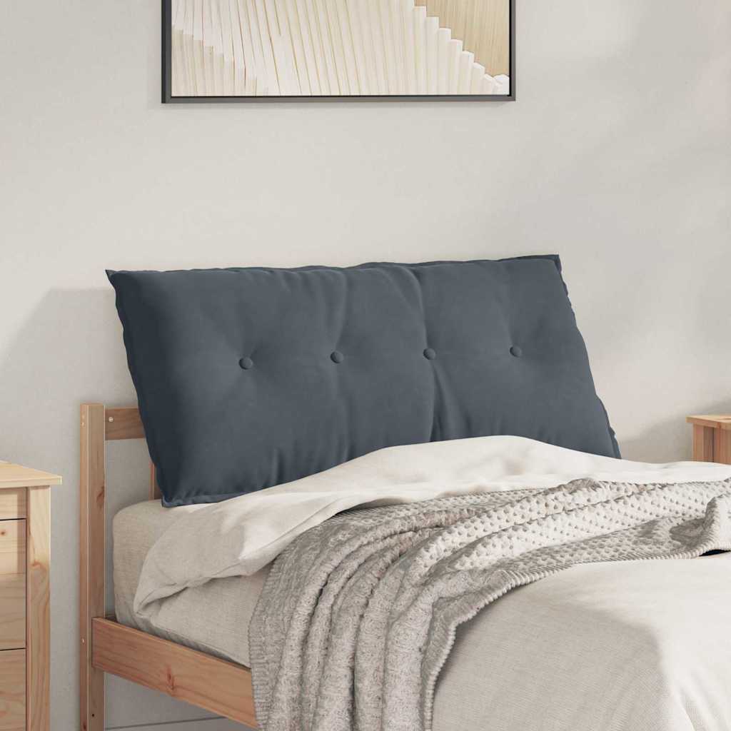 Back Cushion Dark Grey 100 x 50 cm Cord Fabric