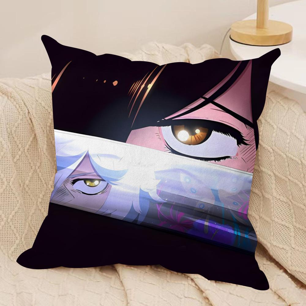 Hell's Paradise J-Jigokuraku Cushion Cover Soft Plush Fabric Double-Sided Printed Sofa Cushion Cover for All Seasons Home Decor