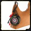 Mickey F1 Racing PU Leather Headphone Case with Keychain Premium Unisex Portable Storage Bag Birthday Gift for AirPods