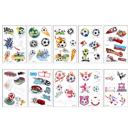 

Экологичные футбольные наклейки для лица, татуировки, высокая вязкость, украшение «сделай сам»