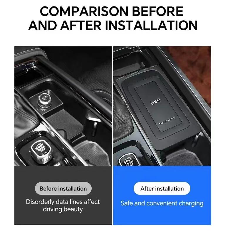 Caricabatterie wireless per auto caricabatterie per telefono supporto di ricarica per Volvo XC90 S90 V90 XC60 S60 V60 C60 2018-2021 accessori