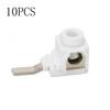 10PCS 25mm² 63A Terminals For Busbar Circuit Breaker Distribution Box Electrical Wire Connector Plastic+Metal White Terminals