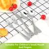 9Pcs Kids Silverware Set 410 Stainless Steel Kids Fork Spoon and Cutter Set Safe Ergonomic Toddler Utensils for Kids Boys Girls