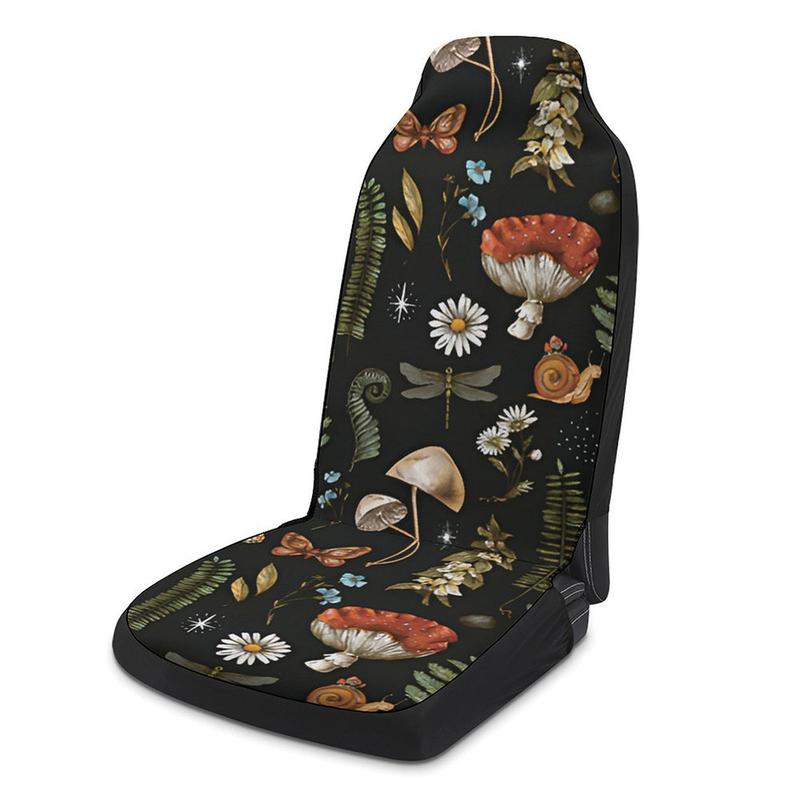 Car Sweat and Non Slip 2 Mushroom Seat Covers Seat Covers Pet Clean Suitable for SUVs Sedans Trucks Seats Black