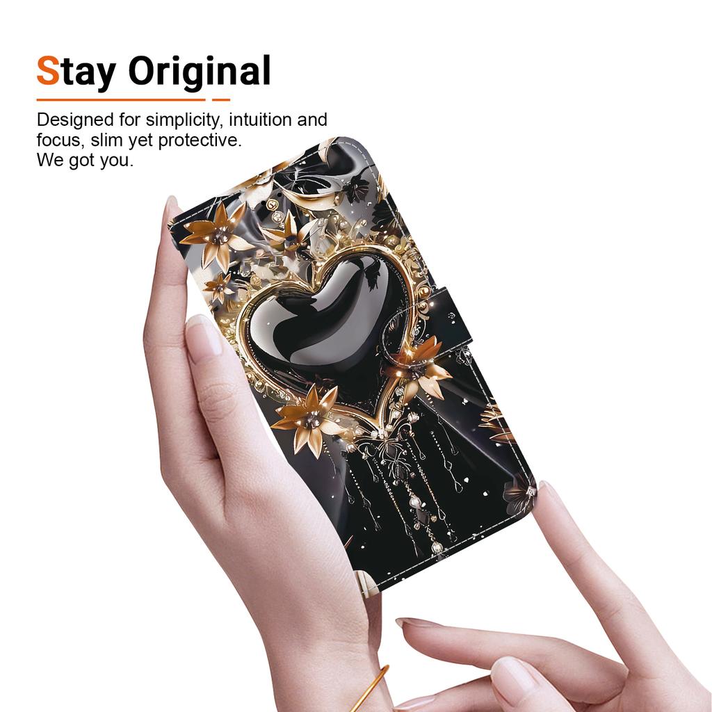Wallet Case for Xiaomi Poco X7 5G/Redmi Note 14 Pro 5G/Note 14 Pro+ 5G Pattern Printing Leather Stand Phone Cover with Strap