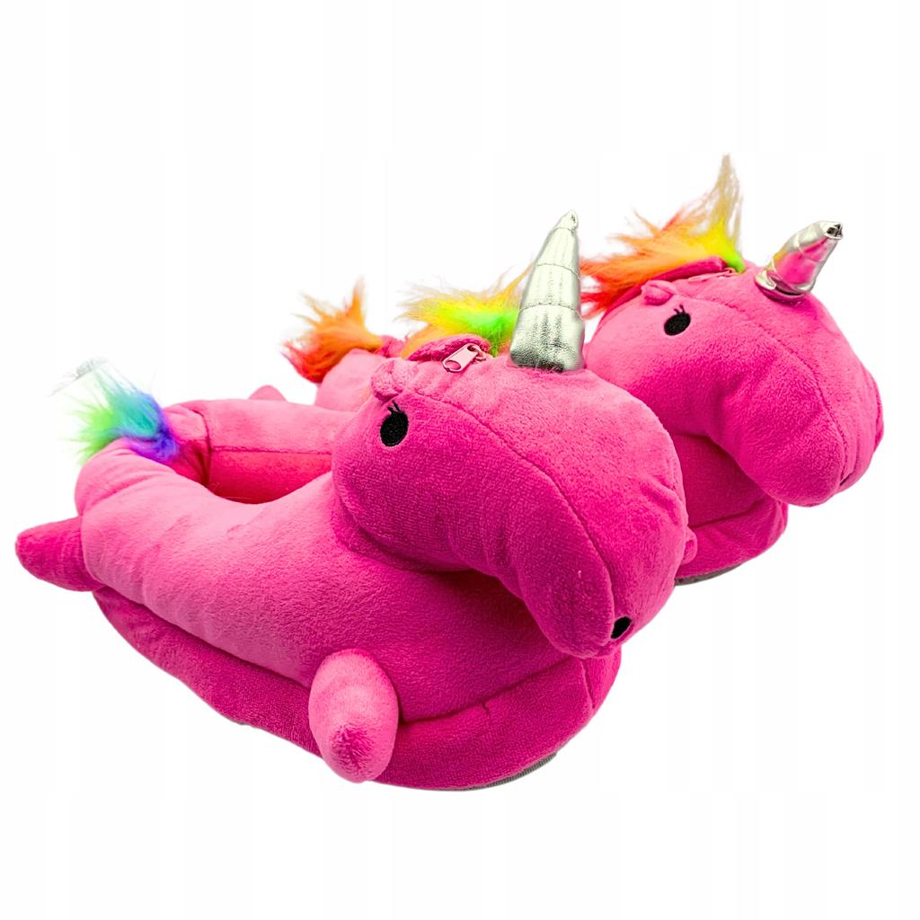 Unicorn Rainbow Winter Slippers For Women, Children, Warm 35-38