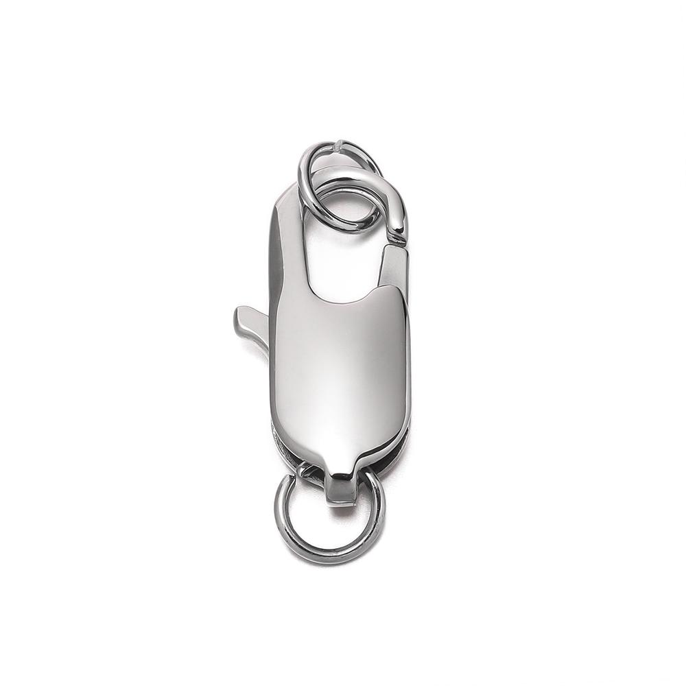 

5 Sets Stainless Steel Lobster Clasp with Jump Rings for Bracelet Necklace DIY Jewelry Making Accessories Supplies 4.5 x 9mm