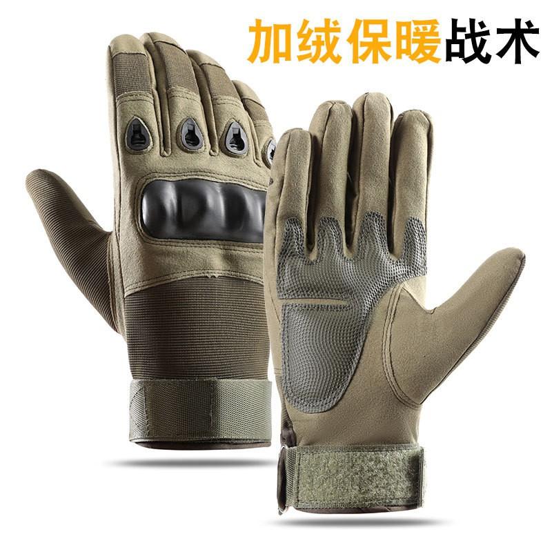 Winter Thermal Tactical Gloves Men Soft Shell Fleece Lined Full Finger Touchscreen Outdoor Cycling Cold Weather Protection