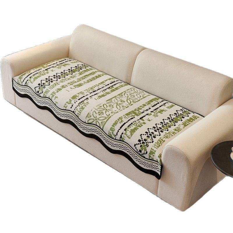 Light Luxury High-End Wavy Edge Sofa Cushion Anti-Cat Scratch  New Four-Season Universal Seat Cushion Fixed And Non-Slip