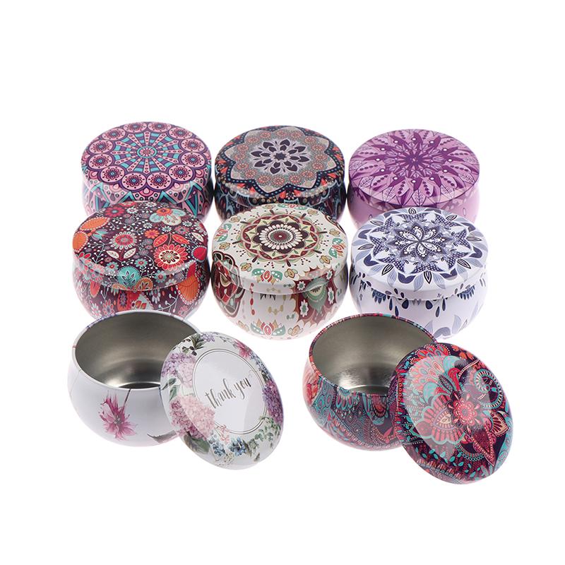 2.2Oz Personality Candy Box Drum-Shaped Cookie Box Party Supply Tea Pot Tin Box