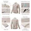 WOSAWE Fall/Winter Women's Windproof Long Sleeve Fleece Jacket Shockproof Silicone Shockproof Road Bicycle Backpacking Pants Cycling Suit