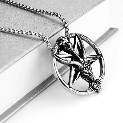 New Retro Warcraft Sheep Head Men's Titanium Steel Necklace Jewelry
