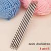 Short Stainless Steel Double-Pointed Needles for Knitting Scarves, Dolls, and Socks