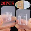 20 STÜCKE Doppelseitige Selbstklebende Wandhaken Transparent Unsichtbar Spurlos Haken Wandaufbewahrungshalter Küche Schlafzimmer Organizer