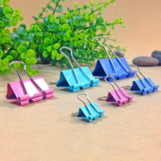 1 Bakje Diverse Kleuren Metalen Papierklemmen Kantoor Document Bestand Ticket Binder Clips