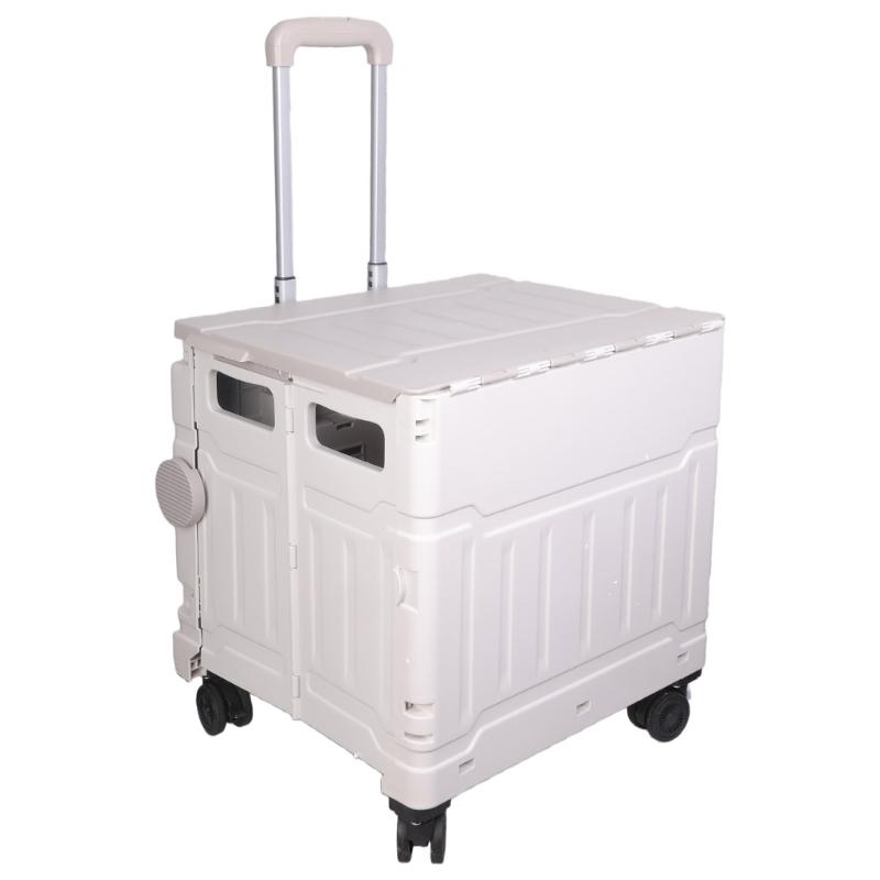 Портативная складная тележка на колесах, удобная тележка для хранения, пластиковая маленькая тележка для покупок и хранения L