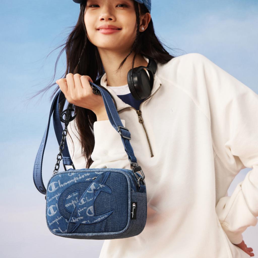 New Champion Fabric Backpack Shoulder Bag Regular Unisex Light Blue Denim/Dark Blue Denim U5BACPU37