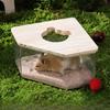Hamster Sand Bath Box Acrylic Transparent Large Pet Chinchilla Toilet Dual Purpose Bath Sand Urine Basin Golden Bear Cage Clean