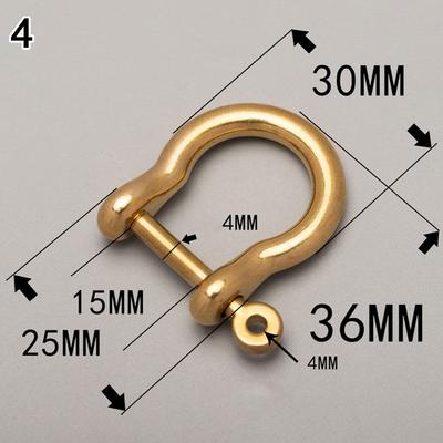 Outdoor Bracelet Buckle Shackle Fob D Bow Staples Key Ring Solid Carabiner Keychain Hook