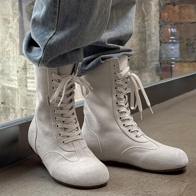 Fashion Autumn and Winter High Top Boots Luxury Designer Minimalist Style Outdoor Fashion Street Walking Warm 38-46 Black Shoes