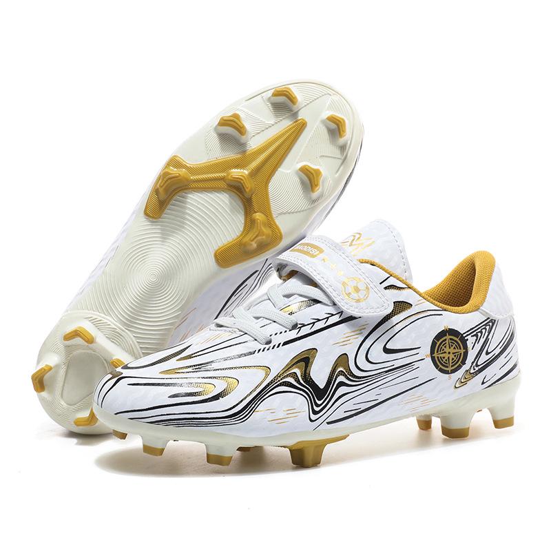 Kids' Velcro Soccer Shoes: Durable Cleats for Outdoor Training and School Play