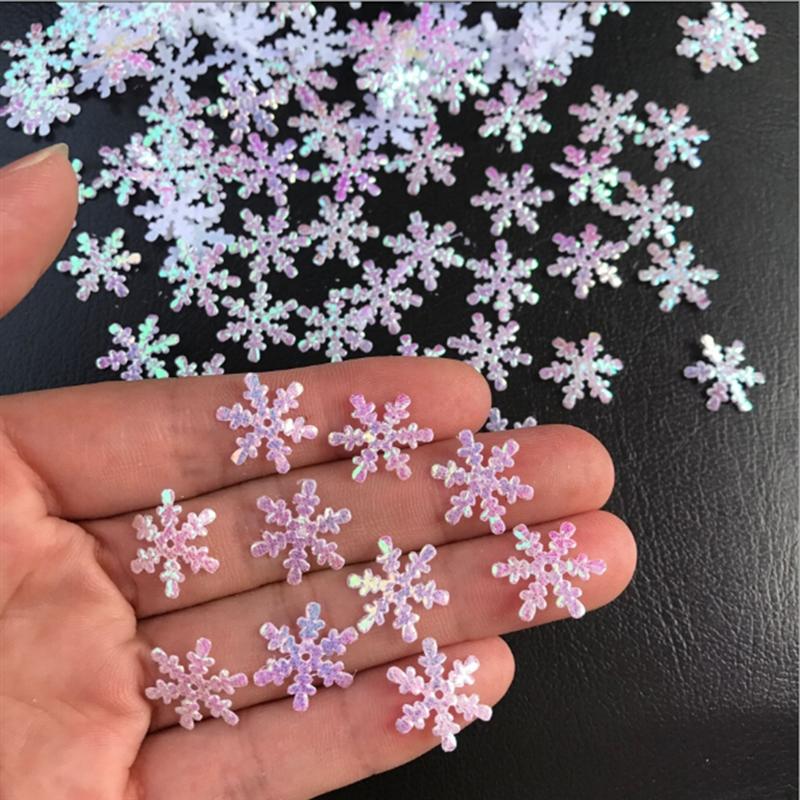 200/300PCS Snowflakes Confetti Decorations for Christmas Winter Confetti Snow Party Wedding Birthday Holiday Party Table Decorations Supplies