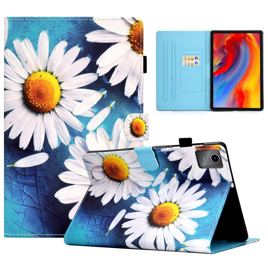 For Lenovo Tab M11/Xiaoxin Pad 11 2024 Leather Case Pattern Printing Tablet Cover with Card Slots